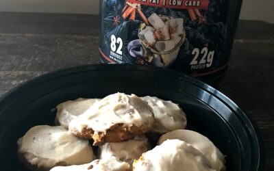 PROTEIN PUMPKIN COOKIE WITH BROWN SUGAR ICING