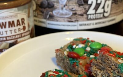 CHRISTMAS NUT BUTTER COOKIE BARS
