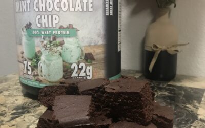 MINT CHOCOLATE PROTEIN BROWNIES